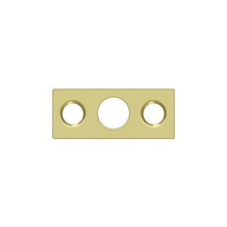 SP12EFB3 Strike Plate For 12 Extension Flush Bolt Polished Brass, 10PK